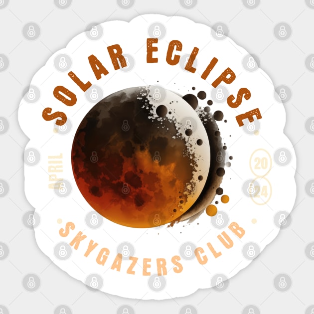 Solar Eclipse Sky Gazers Club Sticker by Oaktree Studios